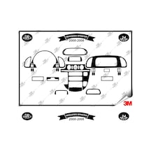 Mercedes Sprinter 2000-2006 Torpido Konsol Trim Göğüs Maun Kaplama Set 24 Parça Siyah