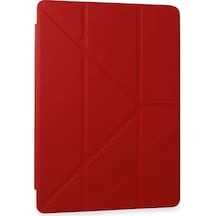 Newface Samsung Galaxy Tab A9 Plus Kılıf Kalemlikli Mars Tablet Kılıfı - Kırmızı