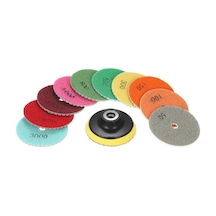 Geeksen 10'lu 3 İnç Elmas Islak Parlatma Pedleri Seti - Mermer, Granit Ve Seramik İçin