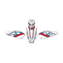 GP Kompozit BMW S 1000 RR 2019-2024 Uyumlu Tank Pad Seti Beyaz
