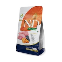 N&D Pumpkin Kuzu Etli Bal Kabaklı ve Yaban Mersinli Tahılsız Kısırlaştırılmış Yetişkin Kedi Maması 1500 G
