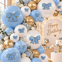 Mavi Gold Fiyonk Balon Süsü 28 Li Çok  Renkli