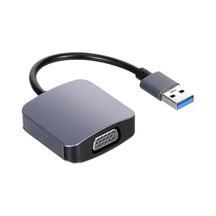 Usb 3.0 Vga Dönüştürücü, Yüksek Çözünürlüklü Projeksiyon Ve Monitör Bağlantısı, Taşınabilir Gri