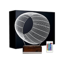 Luvivia Geometrik Dekoratif 3d Lamba - Masa Gece Lambası V12 Şeffaf