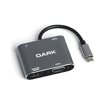 4in1 Usb C To Hdmı/vga + Usb3.0 + Pd Dönüştürücü Dk-ac-u31xhdv