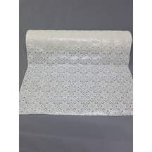 Pvc Küpür Dantel Raf Ve Dolap Örtüsü Runner Beyaz Kprhp075w 50 X 100