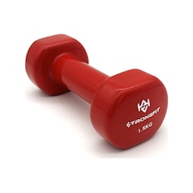 Alin Sport Vinyl Kaplı Dambıl 1,5 Kg Fitness, Pilates Ve Ev Egzersiz Ağırlığı Kırmızı