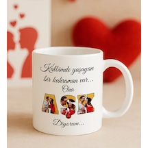 Bk Gift Kişiye Özel Fotoğraflı Aşk Tasarımlı Beyaz Kupa Bardak-2, Arkadaşa Hediye, Sevgiliye Hediye, Doğum Günü Hediyesi Kobitmeyencom34664 Bk Gift