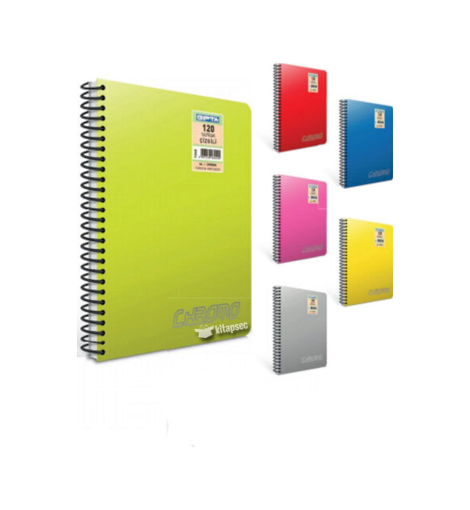 Chromo Spiralli Pp Kapak Defter A6 80 Yp. Kareli