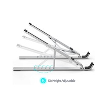 Wiwu S400 Laptop Standı 6 Kademeli Katlanabilir MacBook Stand Alüminyum Alaşım - ZORE-218221 Gümüş