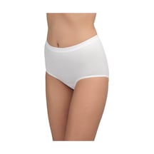 Blackspade 1307 Kadın Pamuklu Yüksek Bel Slip Külot - Beyaz