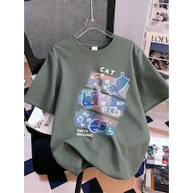 Noıssey Urban Pop Graphic Kadın Tişört Koleksiyonukod 5354 Füme