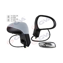 Gva Dış Dikiz Aynası Sağ 207 06 Elektrikli Isıtmalı Sinyalli Sensörlü Astarlı Konveks Vm-6207ehpsr Gva 1043260 8149.zh 8153av