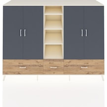 Kronos Dolap 12 Raflı 3 Çekmeceli 4 Kapaklı 220x59x163 Aytaşı-ant Aytaşı-antrasit/çam