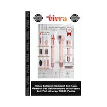 Kolay Kullanım Kompakt Set Hava Üflemeli Saç Şekillendirme Ve Kurutma Seti 7in1 Airwrap Thd01 Pembe