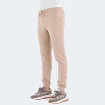 Slazenger VENOM Erkek Fermuar Cepli Dar Paça Bej Eşofman Altı