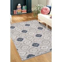 Villadia Home Textile Modern Desen Emboss Baskılı Kaymaz Taban Elit Şık Dört Mevsim Yıkanabilir Halı Yolluk Oturma Salon Odası Vd1097mavi Mavi
