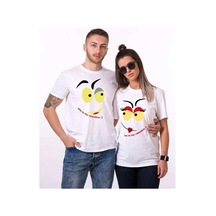 Tshirthane My Valantine Sevgili Kombinleri Tshirt Kombini Beyaz