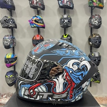 Mts M-801 Snake Full Face Kask Myth Blue Mavi