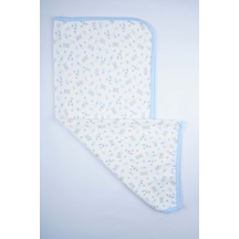 Yeni Doğan Bebek Penye Pamuk Kapitone Battaniye Mavi