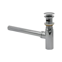 T Lavabo Sifonu + Pop-up Pirinç Krom