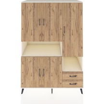 Kronos Dolap 10 Raflı 2 Çekmeceli 5 Kapaklı 132x59x195 Aytaşı-çam/çam Atlas Çam/atlas Çam