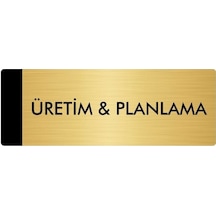 Metal Yönlendirme Levhası, Departman Kapı Isimliği Üretim & Planlama 10x20 Cm Altın Renk