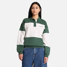 Timberland Rugby Polo Sweatshirt Kadın Yeşil Sweatshirt Tbc0yh5fanx1