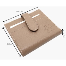 Westpolo Hakiki Deri Kağıt Para Ve Bol Kart Bölmeli Patlı Unisex Cüzdan - Kum Kum