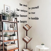 Cajuart Dekoratif Ahşap Modern Duvar Yazısı Be Yourself Tablo