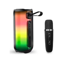 5 Mikrofonlu Rgb Kablosuz Hoparlör Bluetooth Taşınabilir Işıklı Ses Sistemi