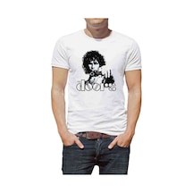 The Doors Solist Baskılı Beyaz Erkek Tshirt
