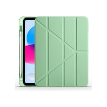 Apple Uyumlu iPad, 10.9 2022 (10.Nesil) Kılıf Tri Folding Kalem Bölmeli Standlı