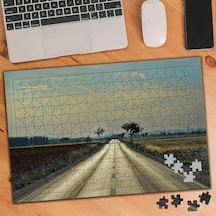 Güneş Işıklı Kırsal Yol 240 Parça Puzzle Yapboz-346981