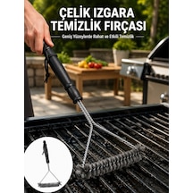 Uzun Saplı Paslanmaz Çelik Izgara Temizlik Fırçası Yeni Nesil - Lisinya