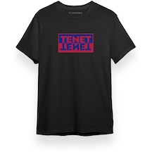 Tenet Double Color Logo Siyah Kısa Kol Erkek Tshirt 001