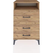 Hyperion Komodin Tek Raflı 3 Çekmeceli 60x44x96 Çam-çam Çam