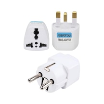 Kyrotech Uluslararası Seyahat Adaptörü 2 Li Set, Tip C Avrupa, Tip G İngiltere Adaptör Fişi, 15