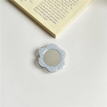 Goldenqian Sevimli Ayna Lale Çiçek Katlanır Cep Telefonu Tutma Tutucu Soket Cep Desteği Ipones İçin Parmak Yüzük Griptok Genişleyen Standı 4 4