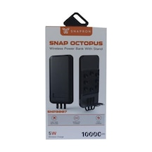 Snapmax Snp-3007 10.000 Mah Siyah Vantuzlu Kablosuz Ve 3in1 Kablolu Powerbank Siyah