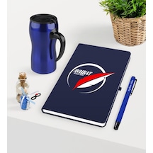 Kişiye Özel Avukat Temalı Lacivert Defter Kalem Ve Termos Mug Set (548586008)