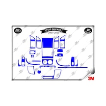 Fiat Ducato 2007/2020 Torpido Konsol Trim Göğüs Maun Kaplama Set 29 Parça Mavi