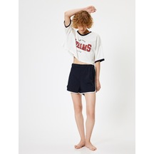 Koton Şortlu Pijama Takımı Pamuklu Lacivert 4slk40157mk Lacivert