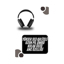 Kulak Üstü Kulaklık Bluetooth Sd Kart Girişli Yumuşak Süngerli Kablosuz