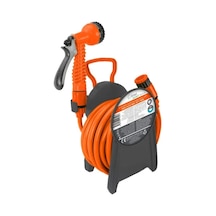 Kghs-406 10 Metre Mini Hortum Makarası Seti 7 Fonksiyonlu Sprey Tabancalı