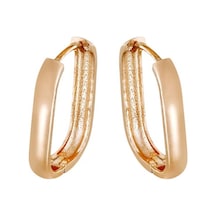 Altın Kare Küpe T075937 Rose Gold