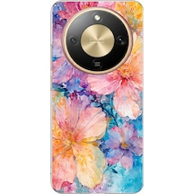 Honor Magic 8 Lite Uyumlu Renkli Çiçekler Sulu Boya Baskılı Silikon Kılıf Renkli Honor Magic 8 Lite Uyumlu Renkli Çiçekler Sulu Boya Baskılı Silikon Kılıf Renkli