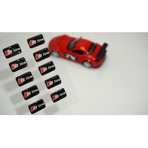 Audi S Line Logo 3D Cam Açma Torpido Konsol Ayna Çıkartma Seti