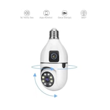 Torima CMR-13 Çift Kameralı 360 Full HD 1080P Ampul Smart IP Güvenlik Kamerası