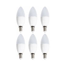 Cata Ct-4079 6 Lı Set Led Buji Ampul 7w E14 6400k Beyaz Işık 680 Lümen Enerji Tasarruflu Avize Ampulü